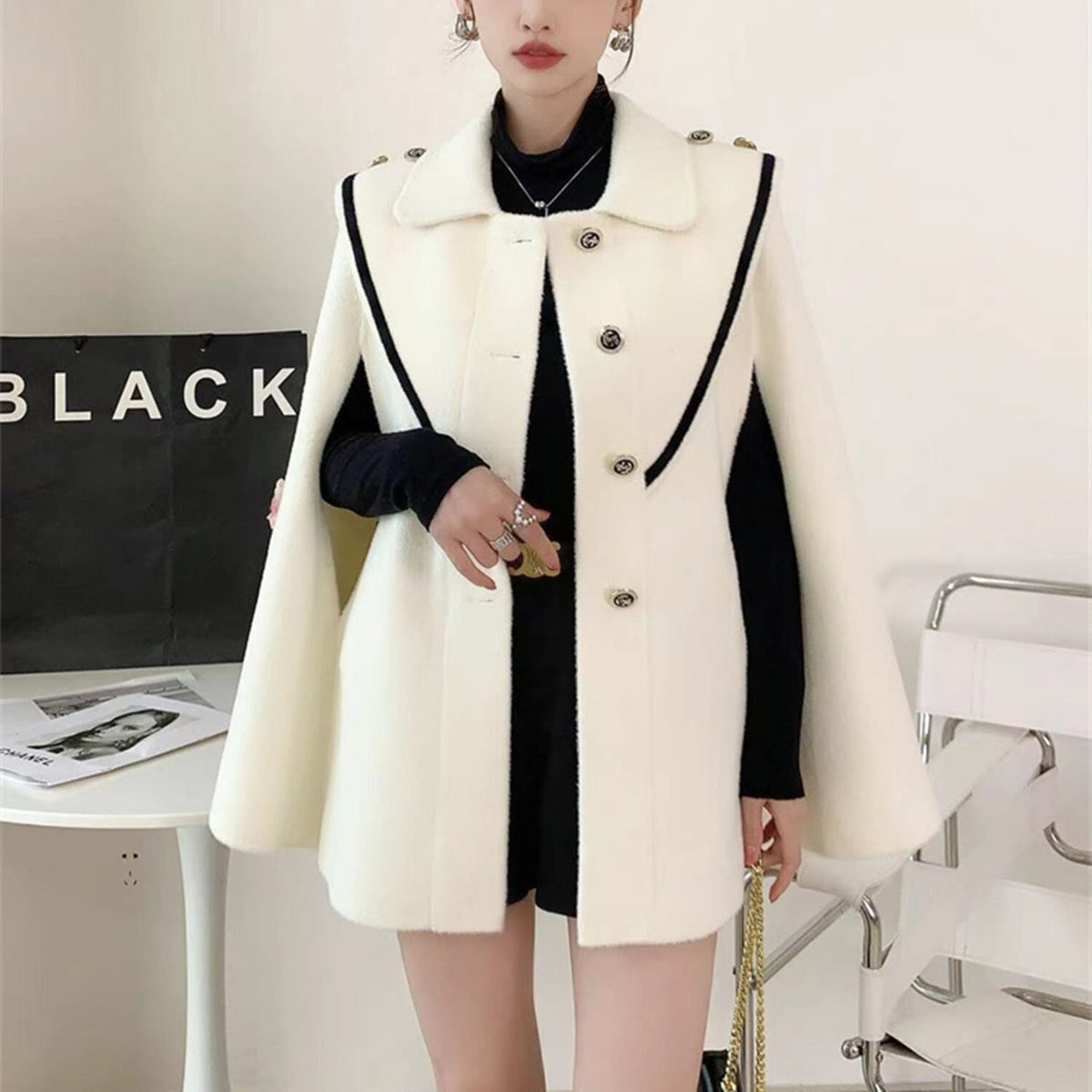 【outer】ケープコート　N2762