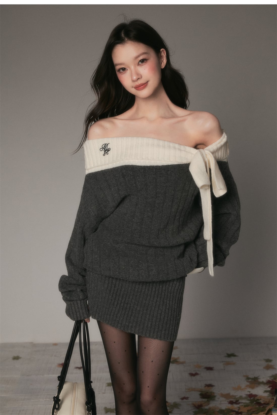 【dress】オフショルリボンミニワンピース　N3482