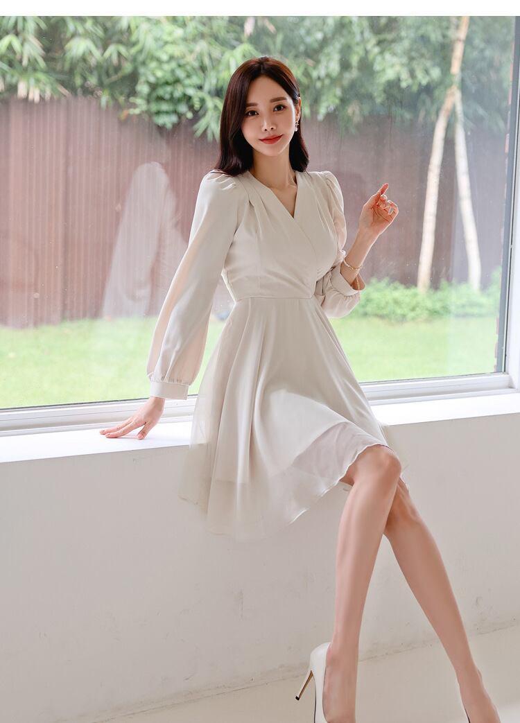 【dress】Ｖネックデートワンピース　M18772