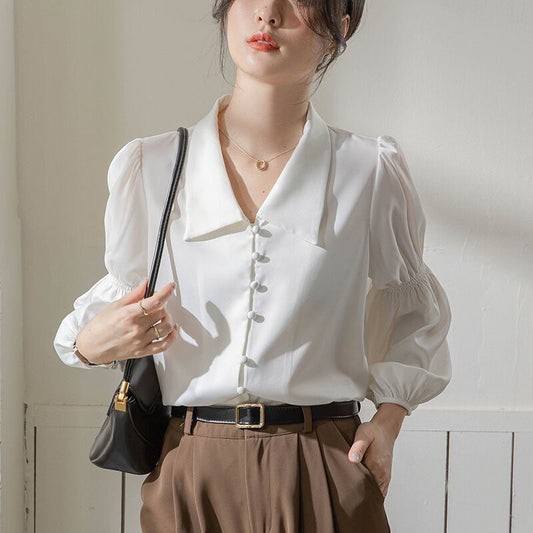 【tops】ランタンスリーブ ブラウスG20471