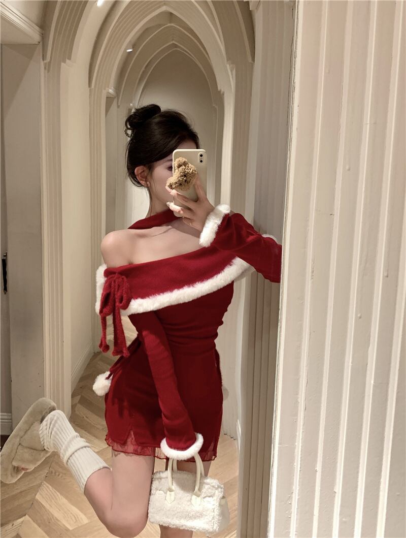 【dress】オフショルダーワンピース　M28460