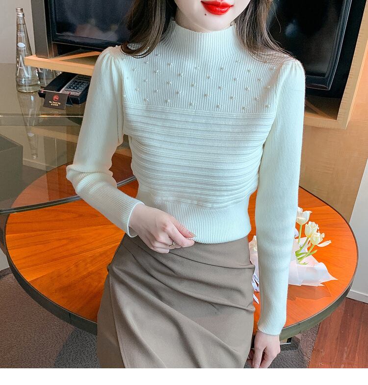 【tops】パールニットトップス　M27553