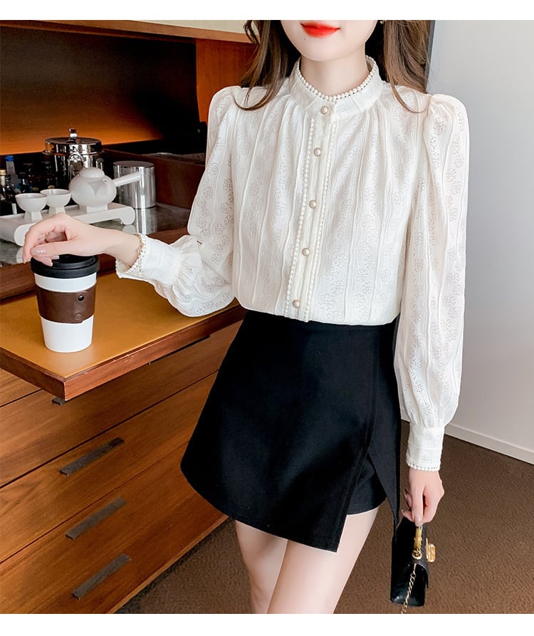 【tops】レースシャツトップス　M25424
