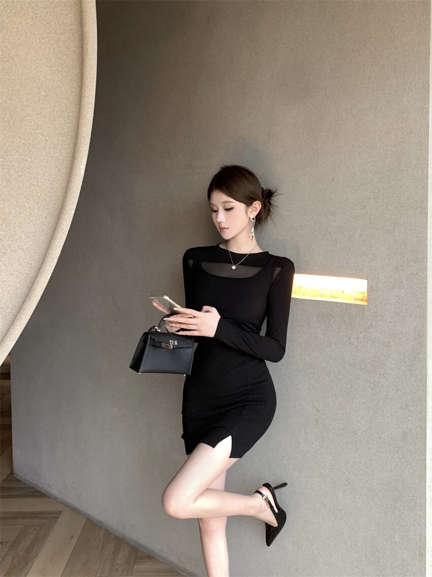 【dress】チュールドッキングワンピース　M28287