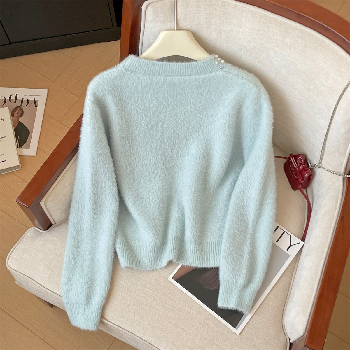 【tops】パールニットセーター　M29173