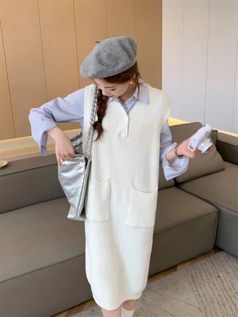 【dress】ベストニットワンピース　M25918