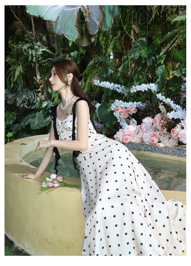 【dress】ドット柄キャミワンピース　M24759