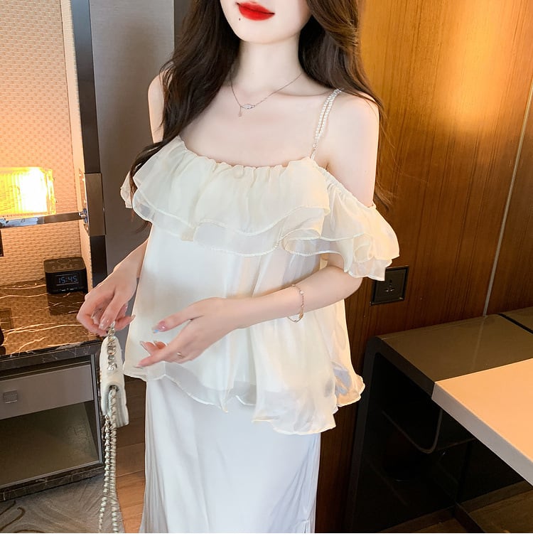 【tops】キャミフリルトップス　M23926