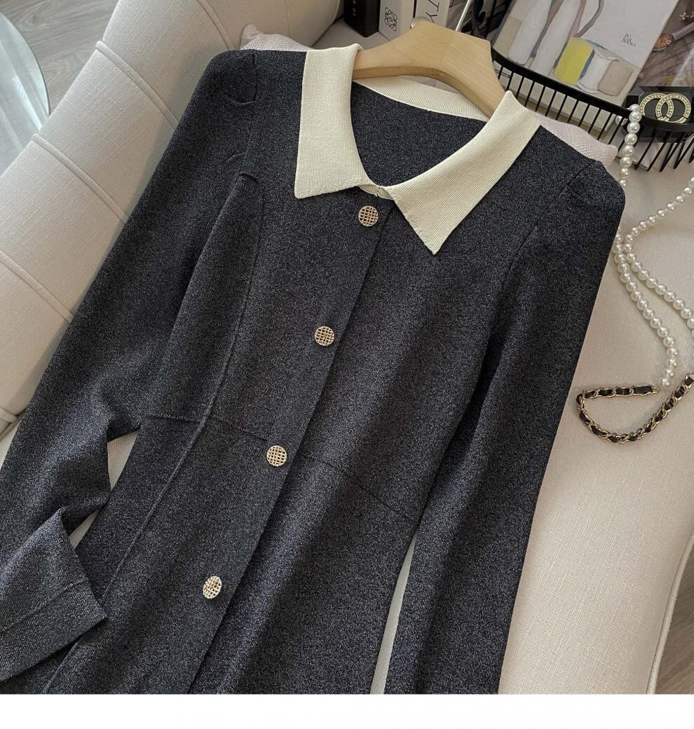【dress】POLOネックニットワンピース　M18929