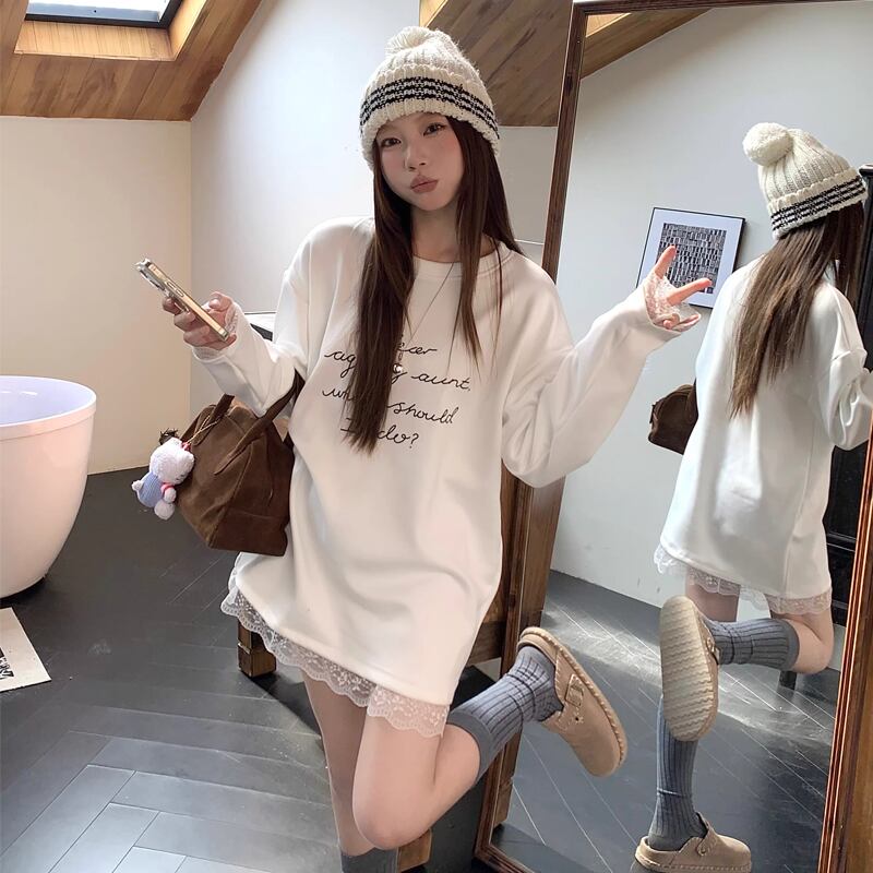 【tops】レースドッキングトップス Q8153