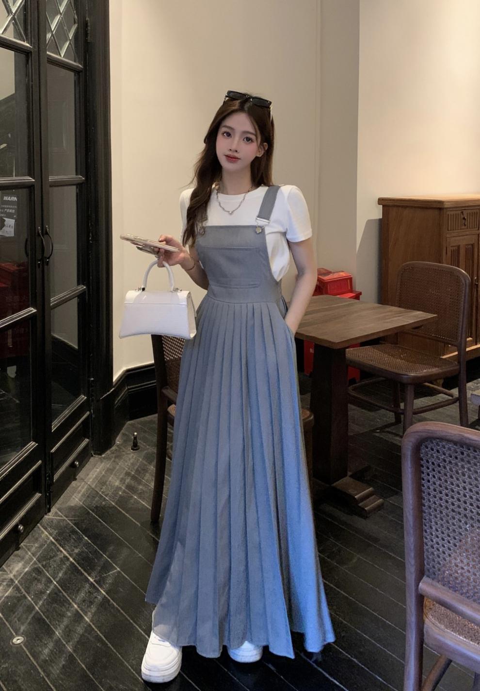 【set】Tシャツ+サロペットワンピース２点セットG21505