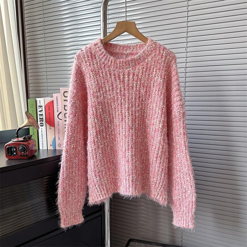 【tops】クルーネックニットセーター　M19065
