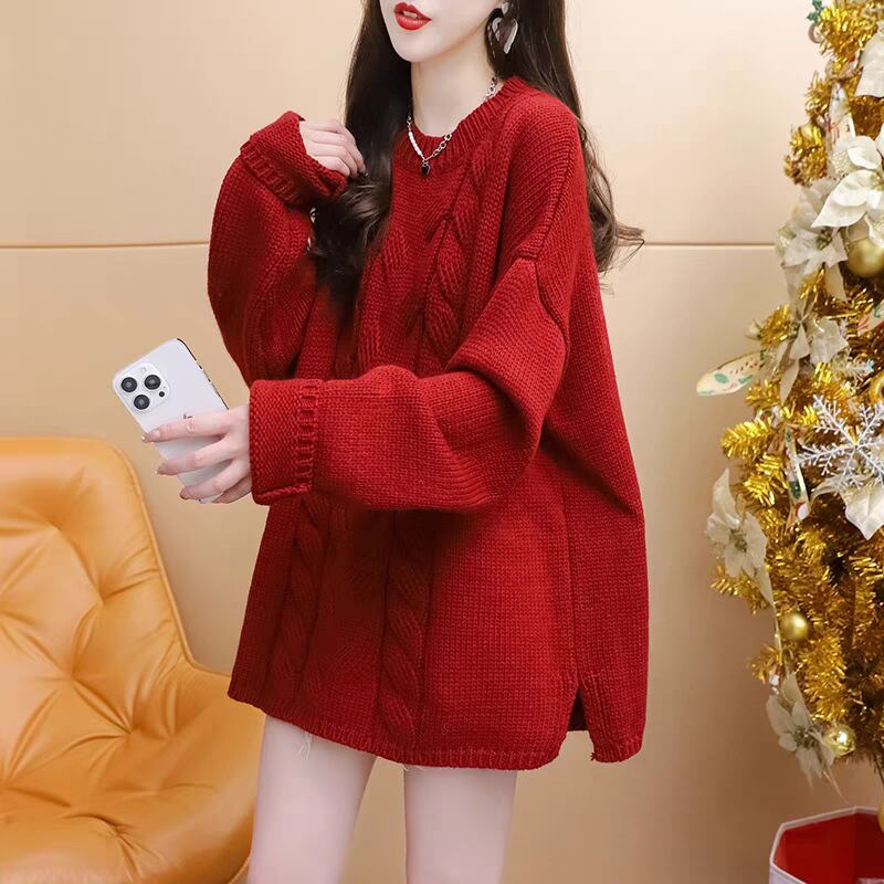 【tops】クルーネックニットセーター　M29162