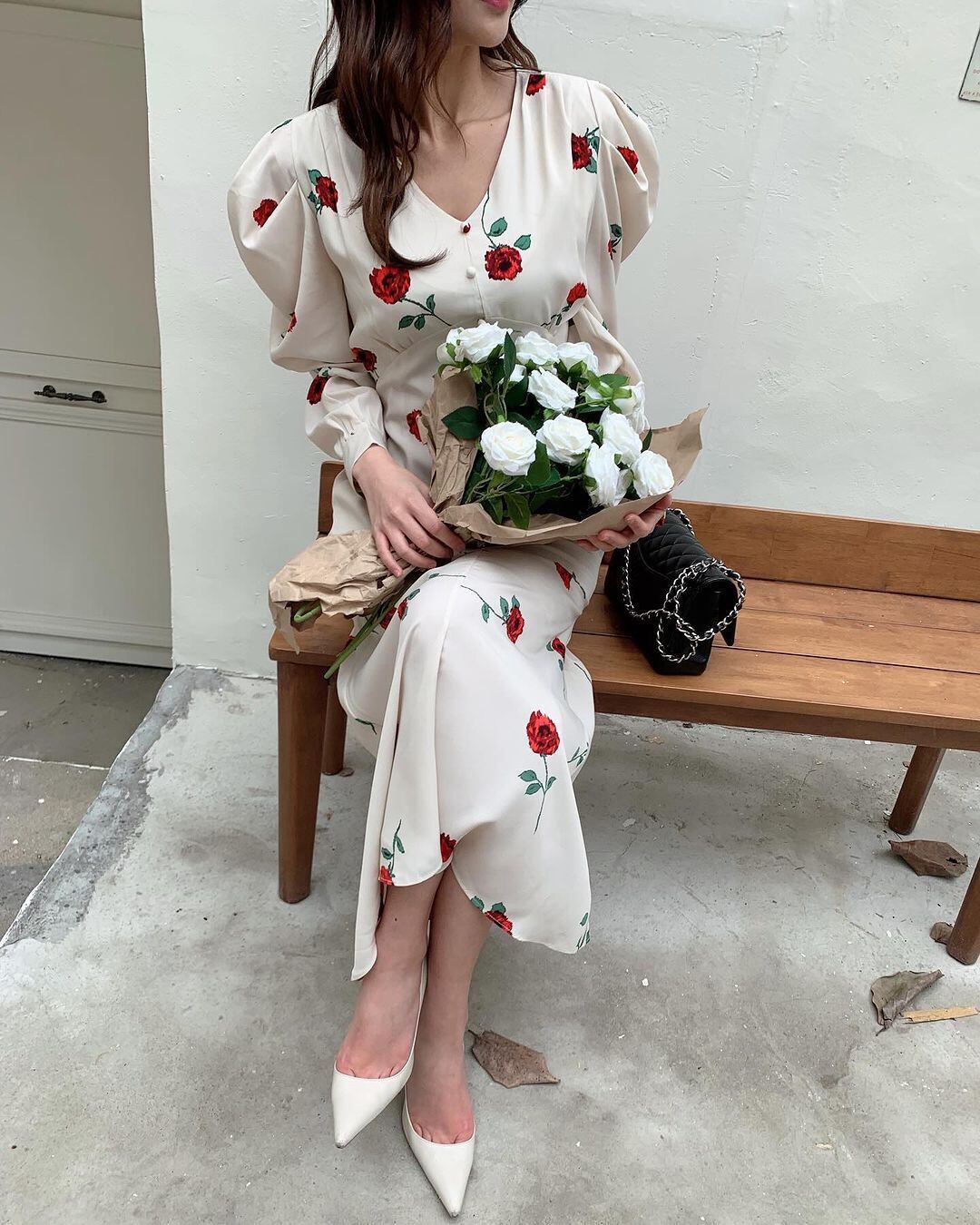 【dress】Vネックワンピース　M27092