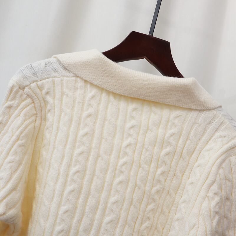 【tops】POLOネックニットセーター　M27521