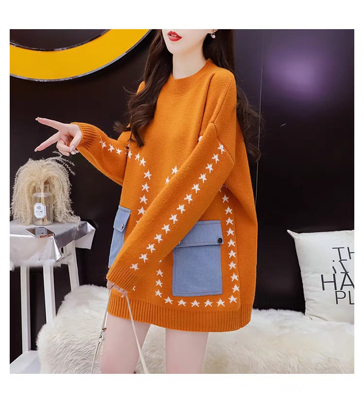 【tops】クルーネックニットセーター　M29196