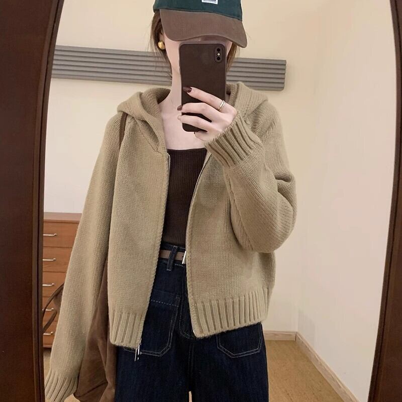 【outer】ファスナーニットカーデ　M27078