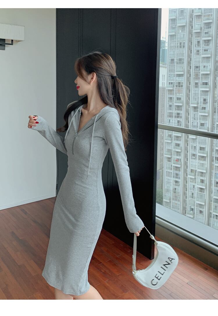 【dress】好感度UP!気質満点レトロデザインファスナーセクシーギャルワンピース G2992