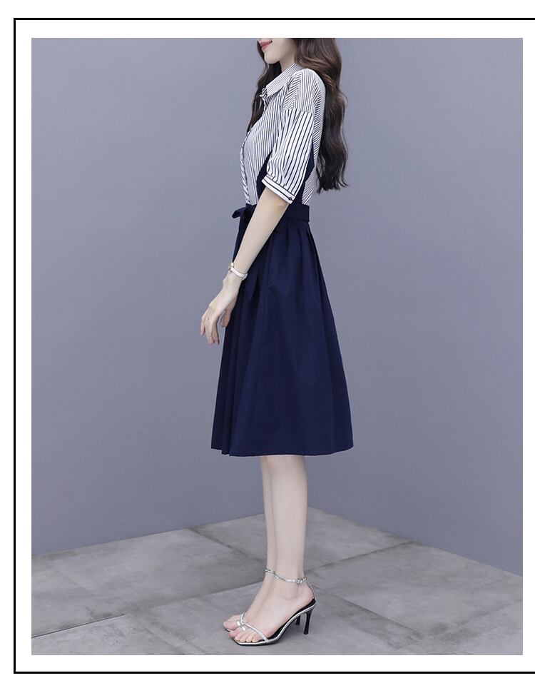 【dress】ファッションエレガント好感度UP!気質満点レトロ夏着痩せ ワンピース G0353