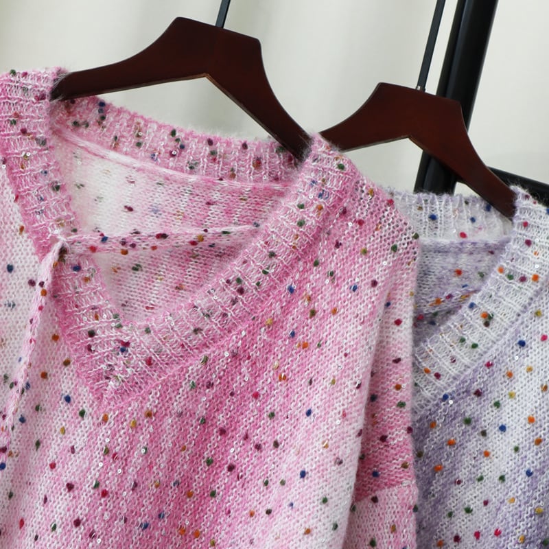 【tops】キラキラニットセーター　M27524