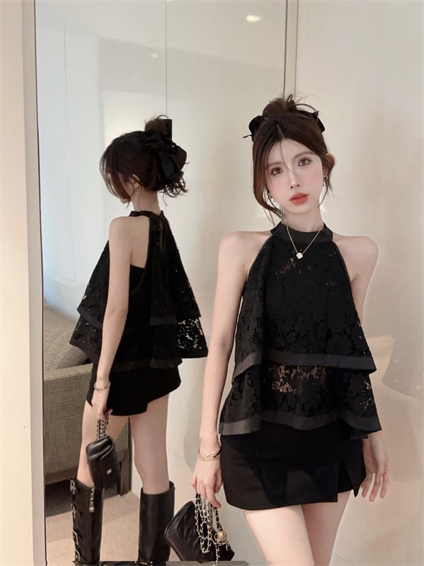 【tops】ノースリーブレーストップス　M24637