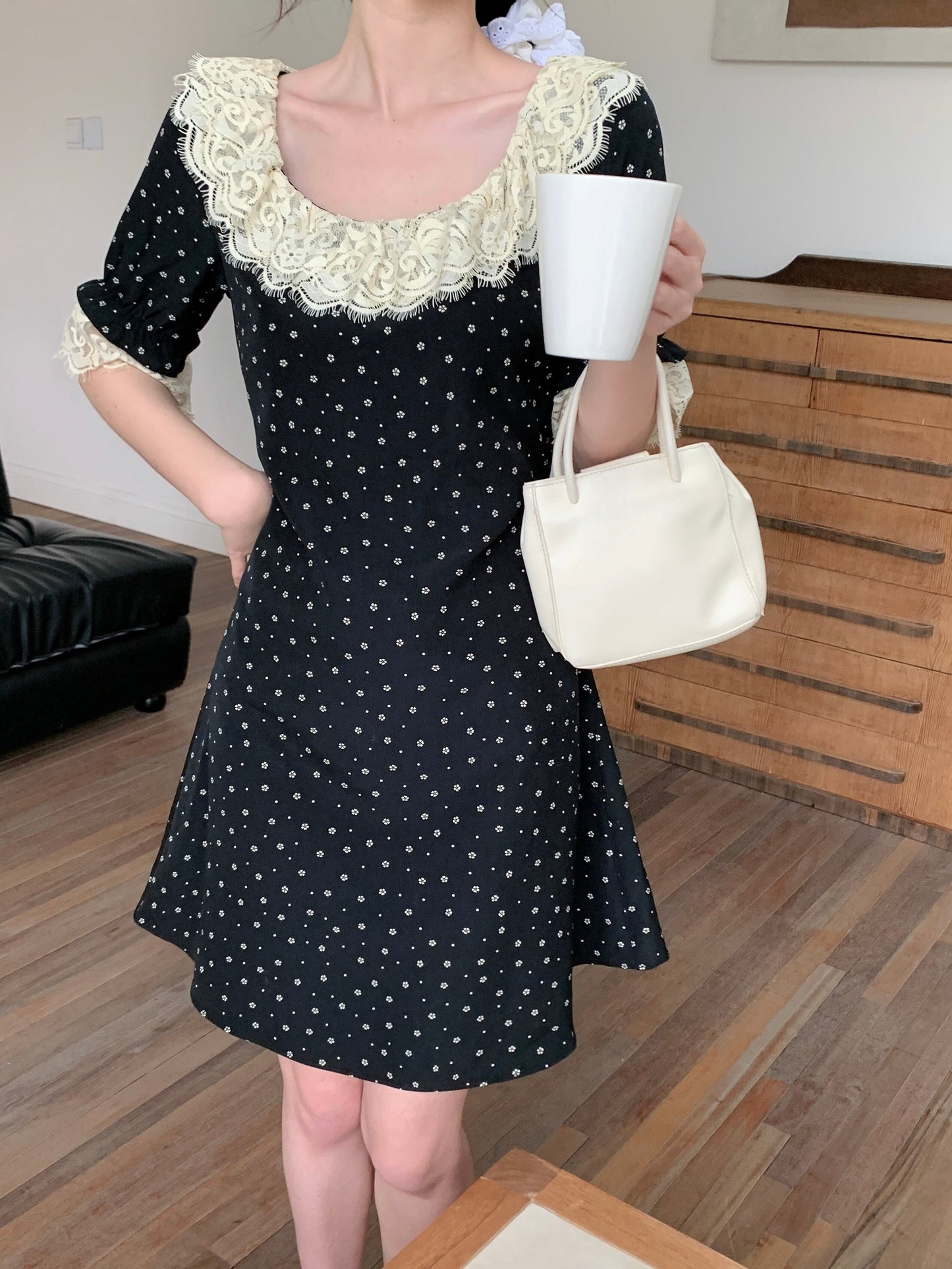 【dress】ドット柄大きいサイズワンピース G20988