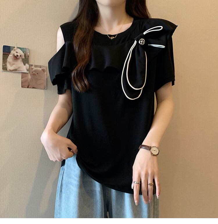 【tops】オフショルダー半袖TシャツG21044