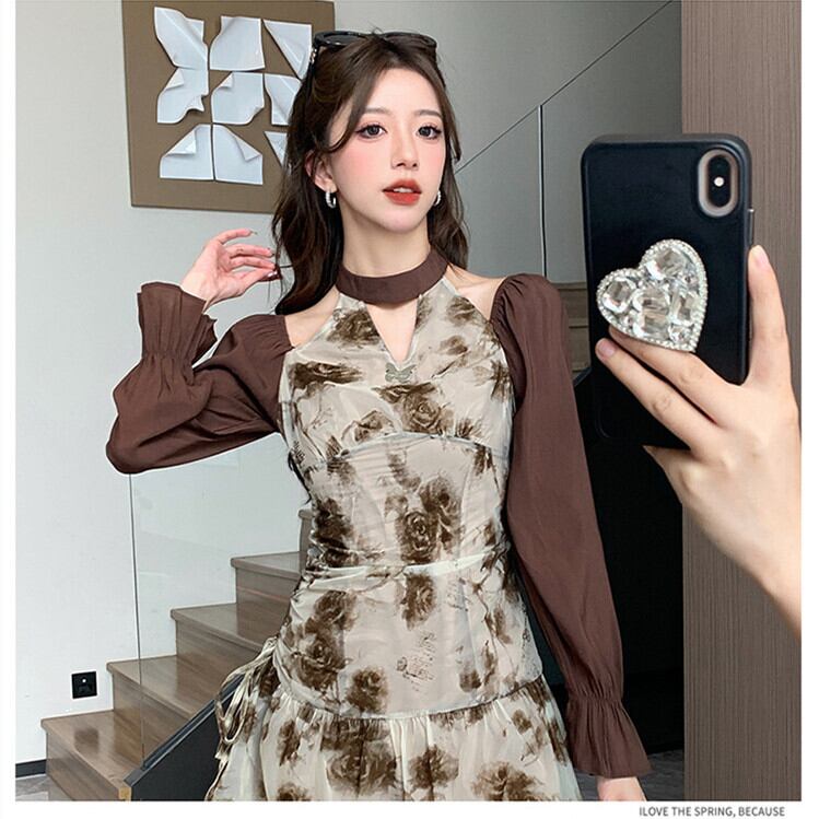 【dress】プリントデートワンピース　M28211