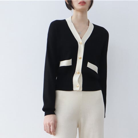 【outer】Vネックニットカーデ　M27234