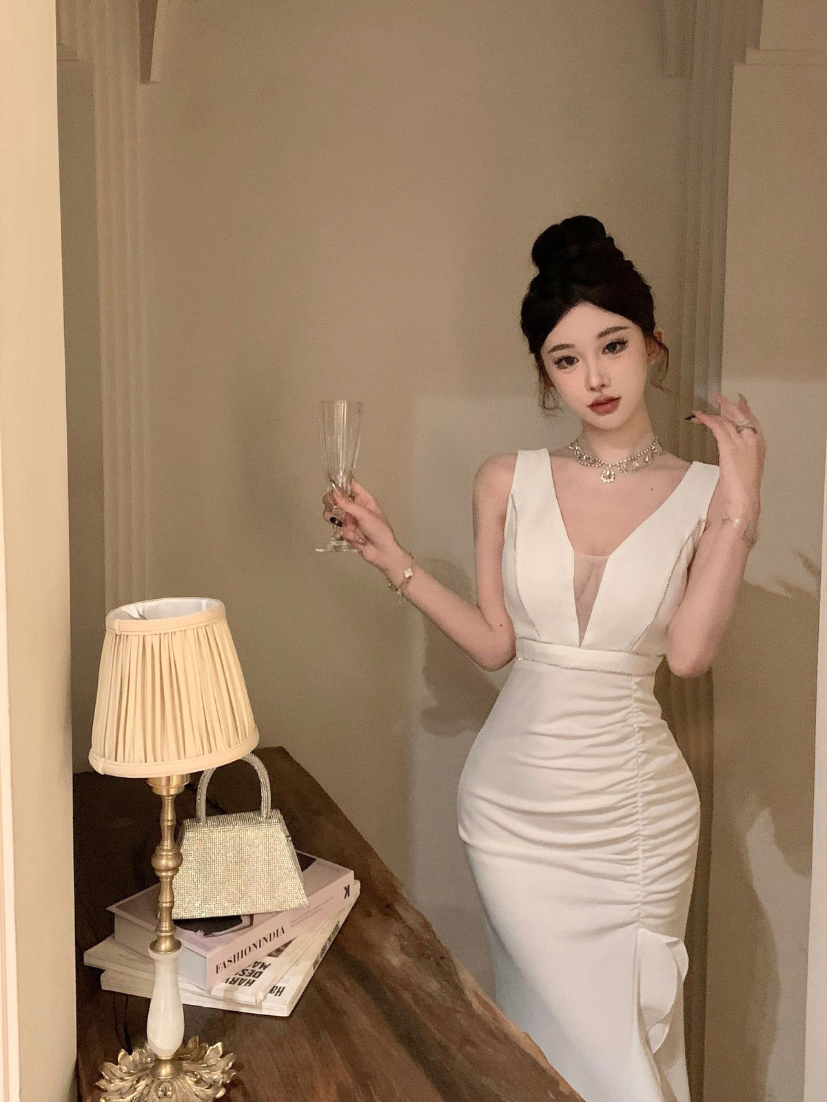【dress】スリットワンピース　M24072