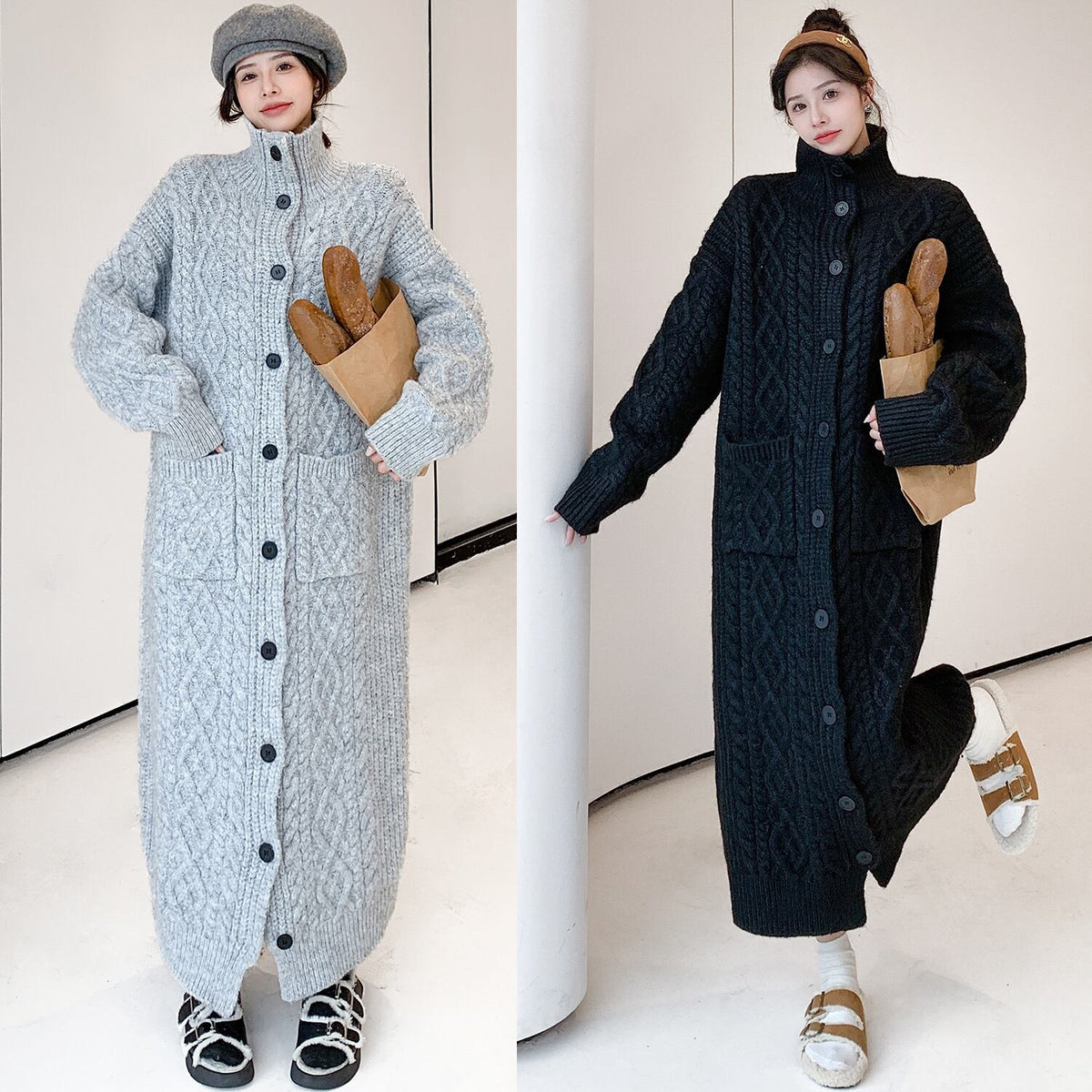 【dress】ロングニットワンピース　N2187