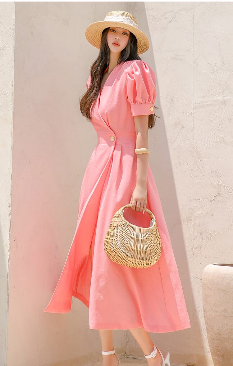 【dress】パフスリーブワンピース G20187