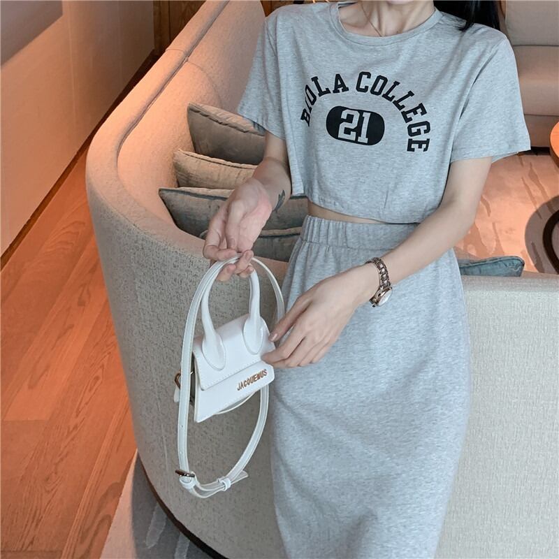 【set】プリントTシャツ+スカート２点セットG21289