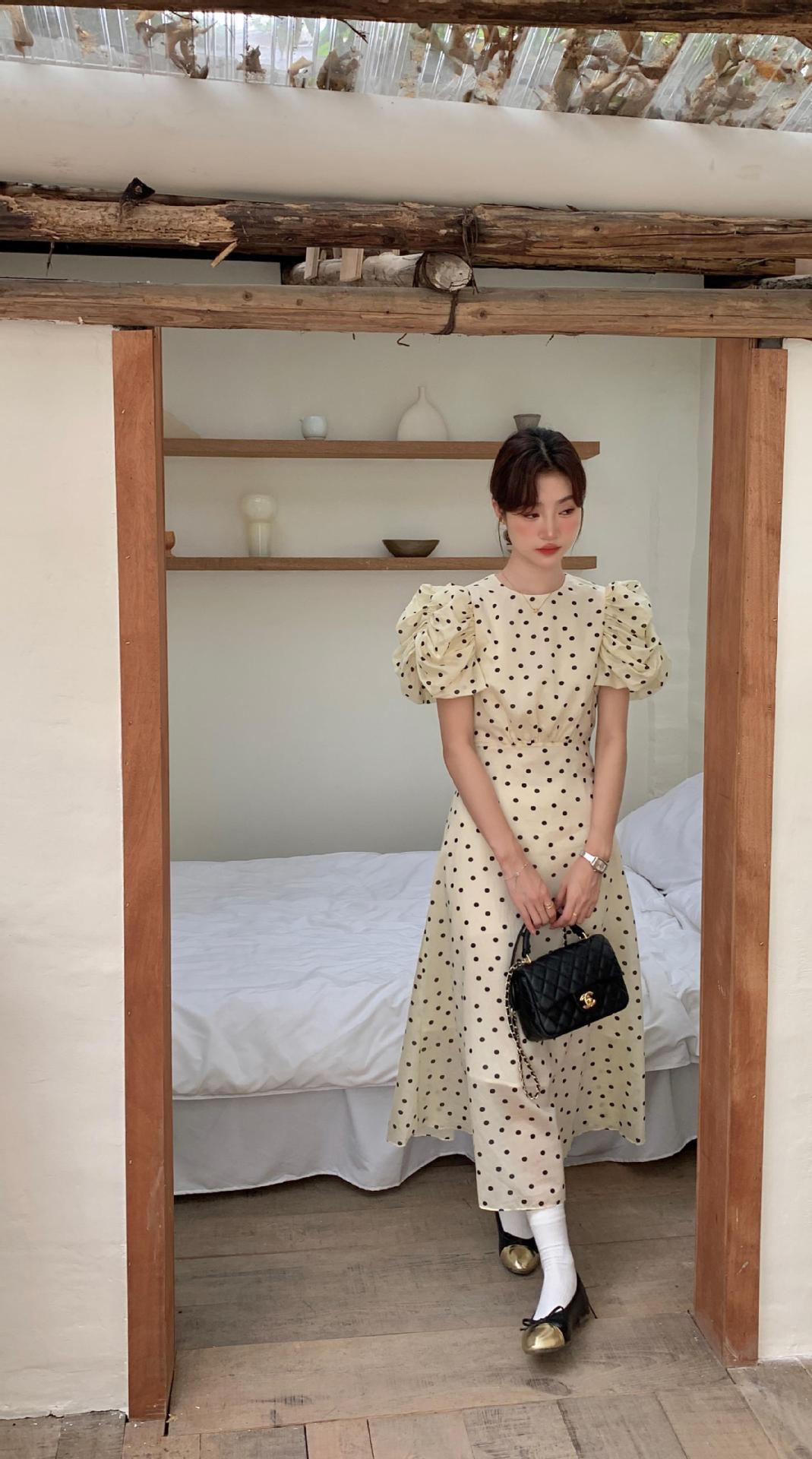 【dress】ドット柄ワンピース　M24625