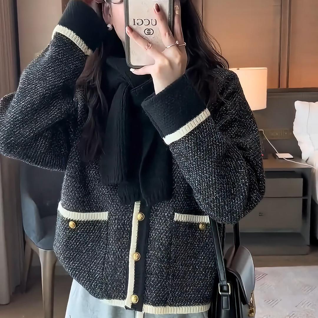 【outer】アウトポケットニットカーデ　M27275