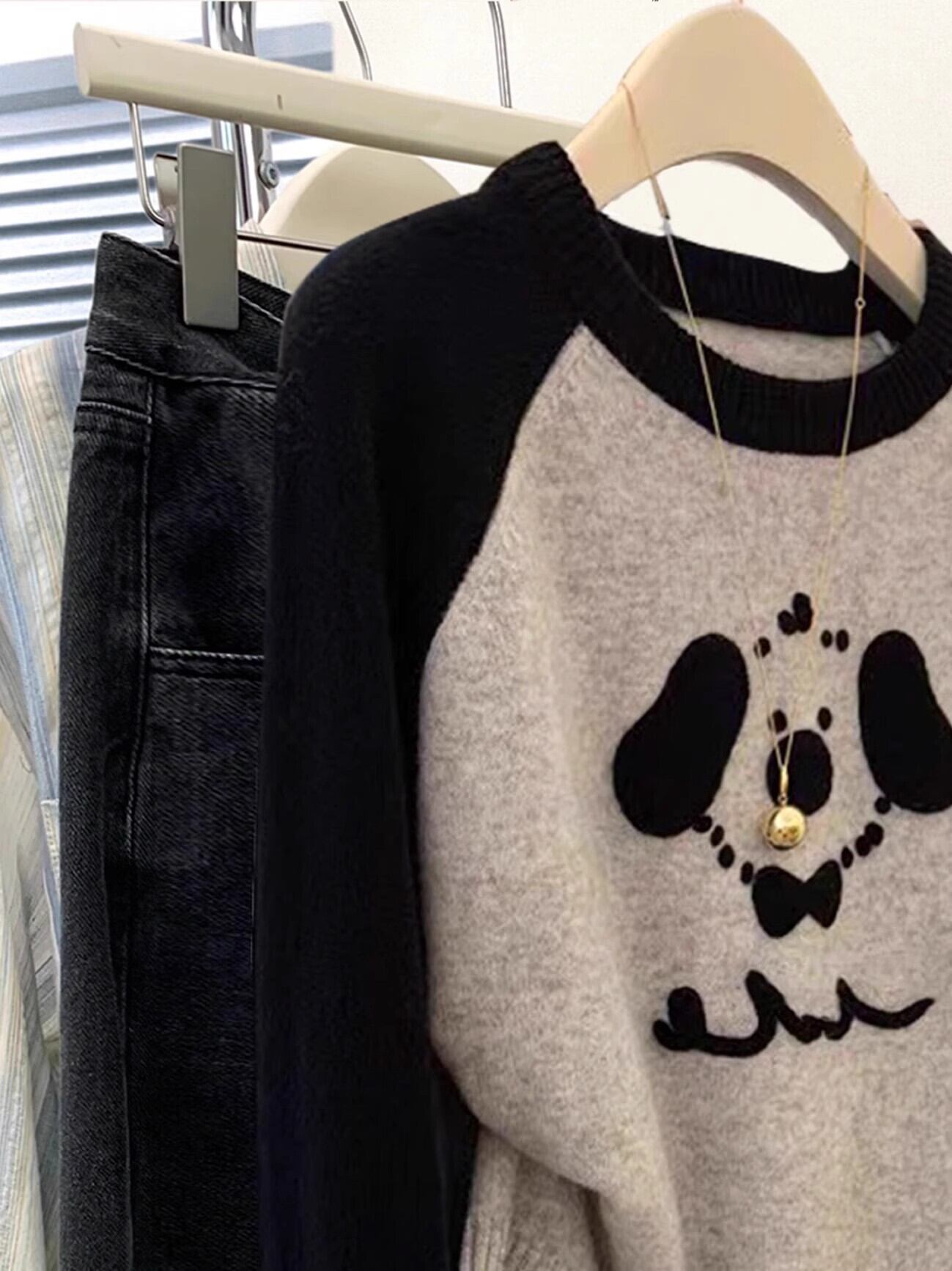 【tops】クルーネックニットセーター　M29304