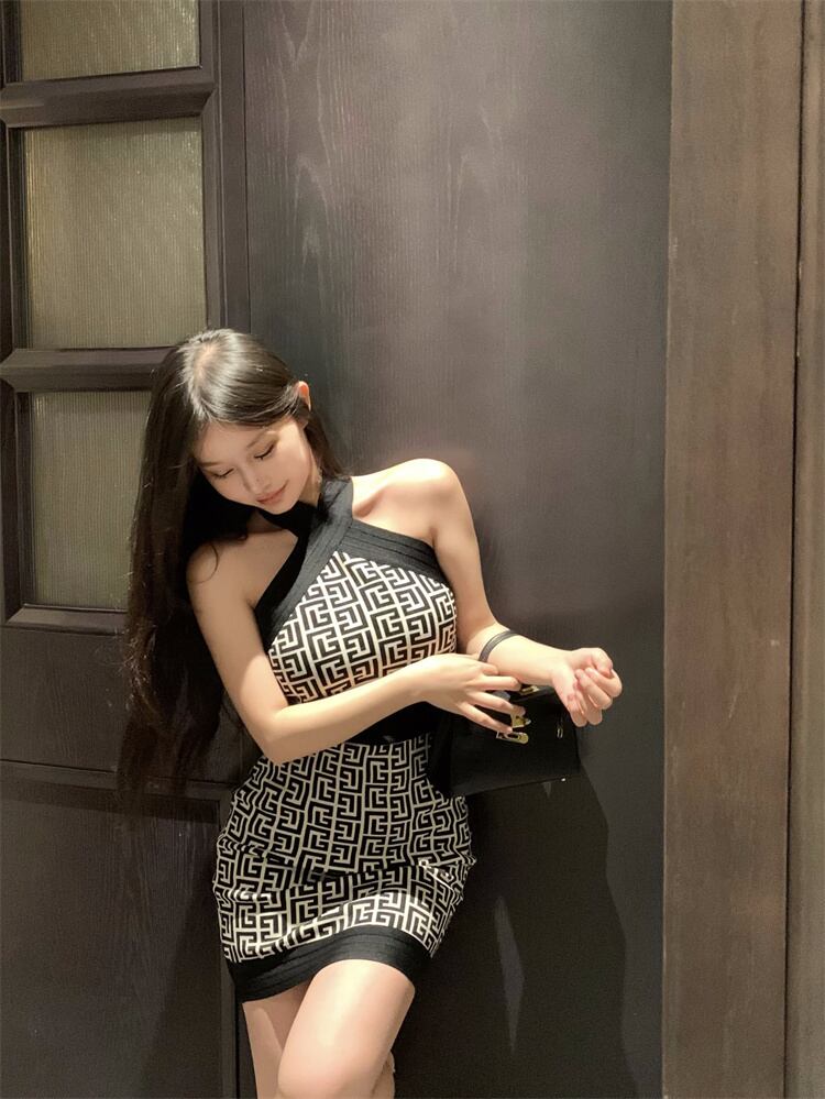【dress】ホルターネックワンピース G21006