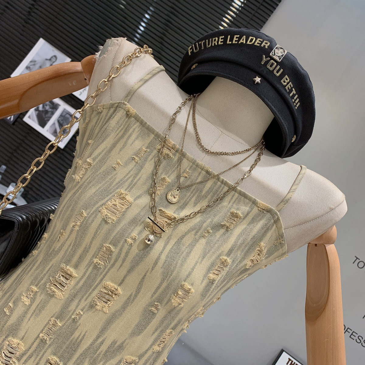 【dress】デニムキャミワンピース　M25022