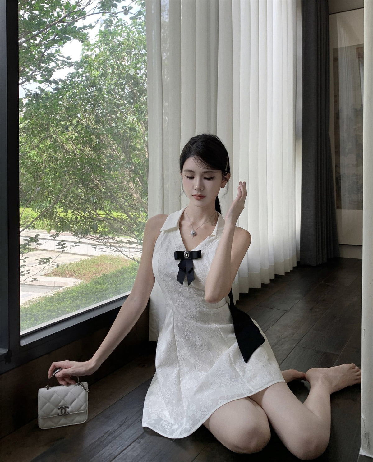 【dress】リボン付きワンピース　M24320