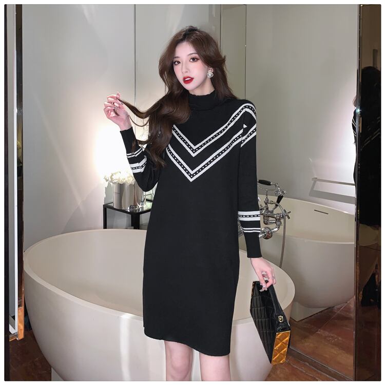 【dress】ファッション気質満点韓流スタイル ルーズ着痩せニットワンピース G9765