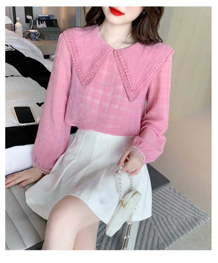【tops】ドールカラーシャツトップス　M28616