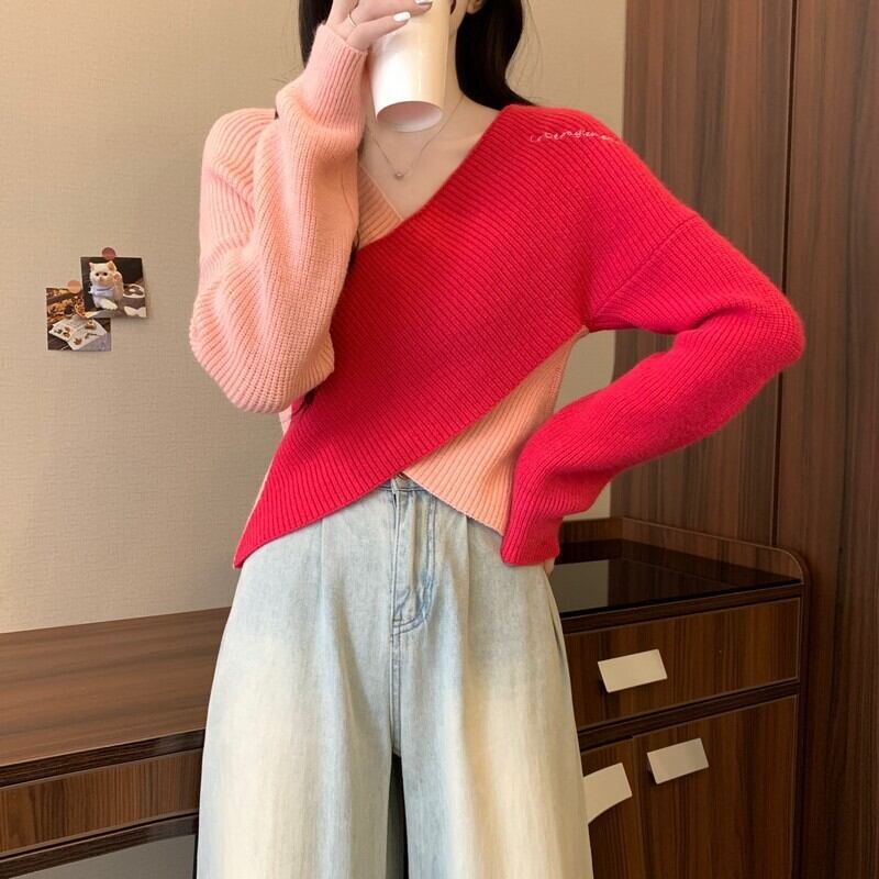 【tops】クロスニットトップス　M28275