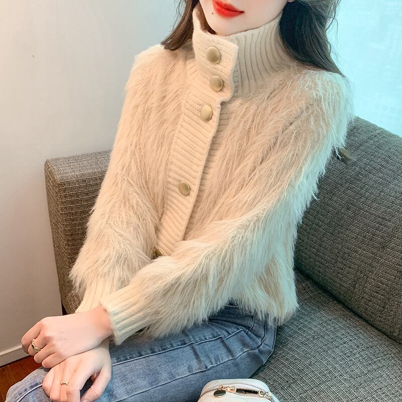 【outer】シャギーニットカーデ　M18504