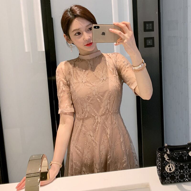 【set】キャミワンピース+メッシュワンピース２点セットG21489