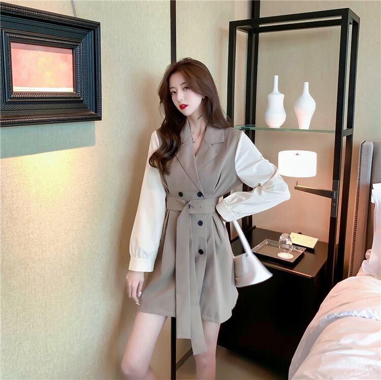 【dress】作好感度UP!気質満点レトロスウィート 長袖着痩せワンピース G1444