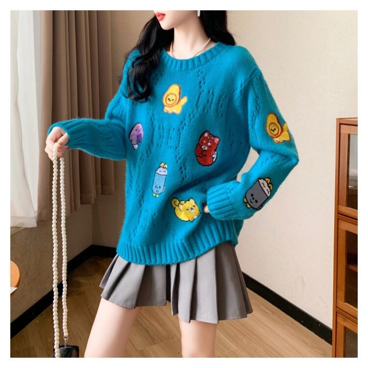 【tops】カートゥーンニットセーター　M19175