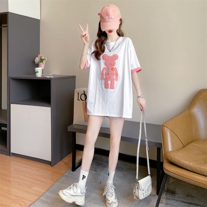 【tops】半袖偽二つ切り替えTシャツG20029