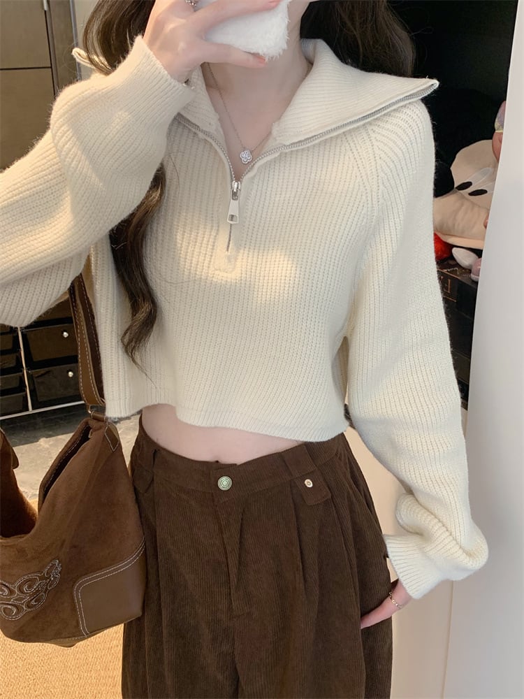 【tops】ファスナーニットセーター　M28416