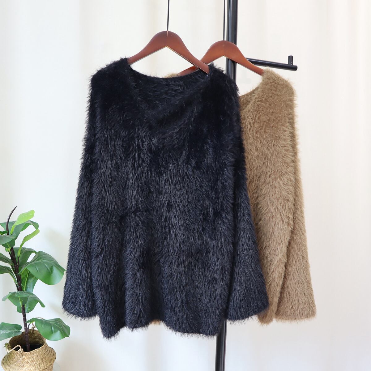 【tops】クシャギーニットセーター　M17997
