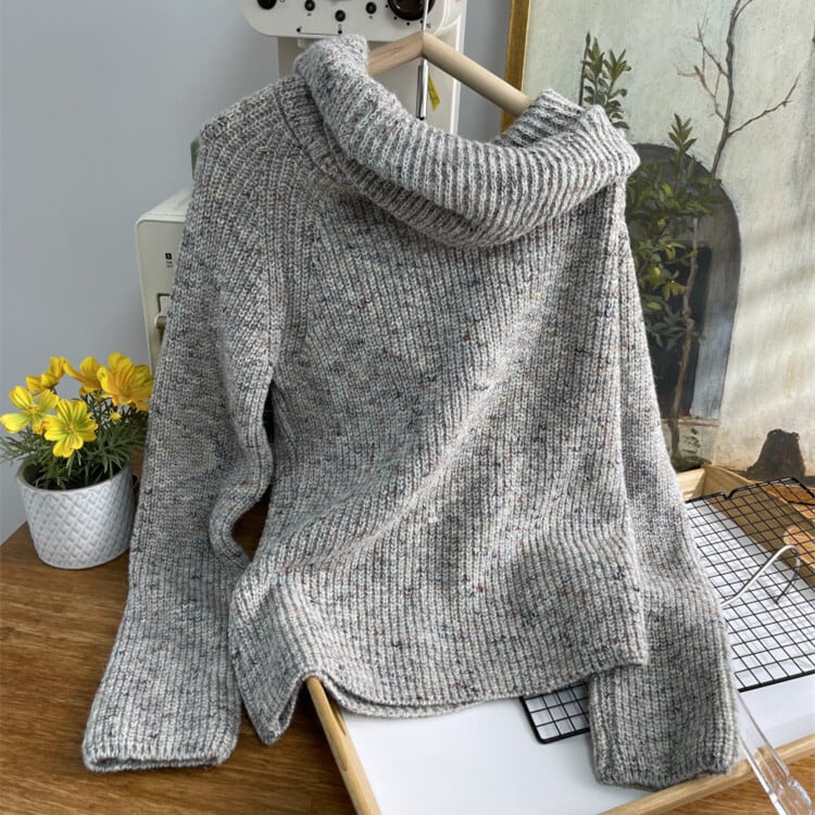 【tops】オフショルダーニットセーター　M28197
